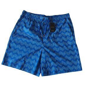 ARMANI EXCHANGE, cotton and polyamide shorts for men, blue, size 38. NWT